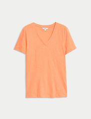 T-Shirt με λαιμόκοψη V από 100% βαμβάκι