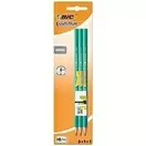 BIC Evolution Original Μολύβι Γραφίτη HB-3 τεμ+1 Μικρή Γόμα+1 Μικρή Ξύστρα
