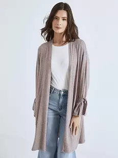 Cardigan with sleeves ties