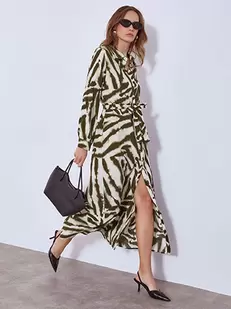 Shirt dress printed cotton