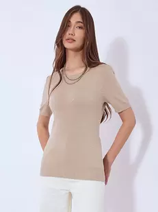 Top knitted metallic