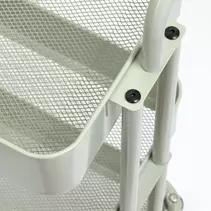 Τρόλεϊ μεταλλικό με 3 ράφια 43x35x87 εκ. λαδί