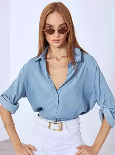 Shirt satin with strass