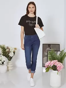 Jeans with elastic waistband