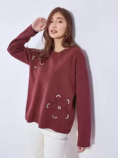 Sweater with strass stones