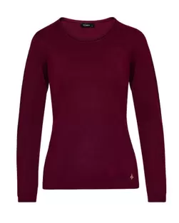 Πλεκτή μπλούζα basic με στρογγυλή λαιμόκοψη