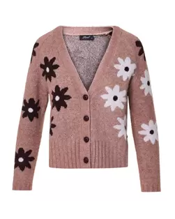 Πλεκτή ζακέτα με μοτίβο λουλουδιού
