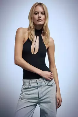 Κορμάκι από Μοντάλ με Ψηλό Γιακά The Star of the S...