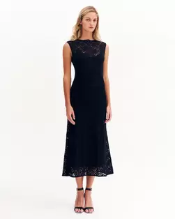 Φόρεμα αμάνικο δαντέλα