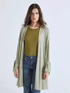 Cardigan with sleeves ties
