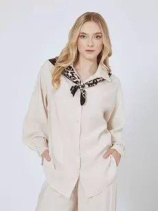 Shirt with balloon sleeves