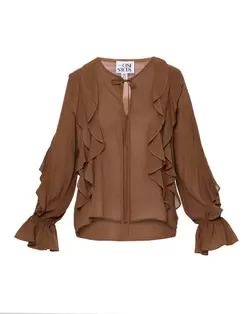 Μπλούζα με δέσιμο και βολάν Case Study