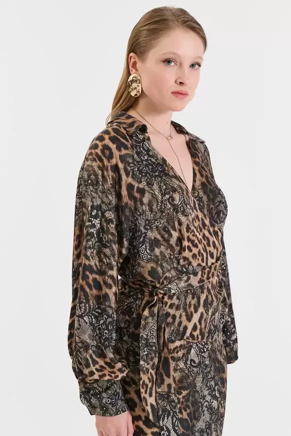 Κρουαζέ Πουκάμισο με Animal Print