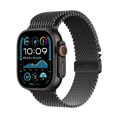 Apple Watch Ultra 2 GPS + Cellular 49mm Black Titanium Case with Black Titanium Milanese Loop - M