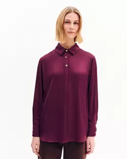 Πουκάμισο satin με χρυσά κουμπιά