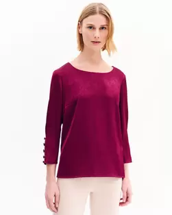 Μπλούζα satin με τρουακάρ μανίκι