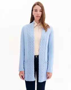 Πλεκτή ζακέτα με τσέπες