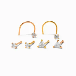 Σκουλαρίκια Μύτης Mixed Metal Sterling Silver 22G - 6 Τεμάχια