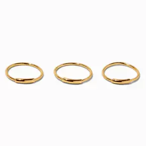 Κρίκοι Μύτης Ασήμι 925 Σε Χρυσό Τόνο 22G - 3 Τεμάχια