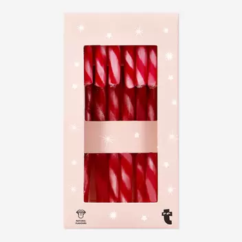 Candy canes with strawberry flavour - 8 pcs
