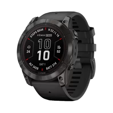 Garmin Fenix 7X Pro Sapphire Solar Titanium Carbon Gray DLC & Black