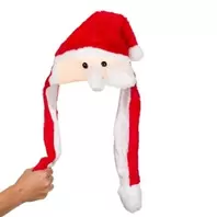 Χριστουγεννιάτικο Μπομπεράκι Σκουφί Άγιος Βασίλης με Κίνηση Κόκκινη Γούνα