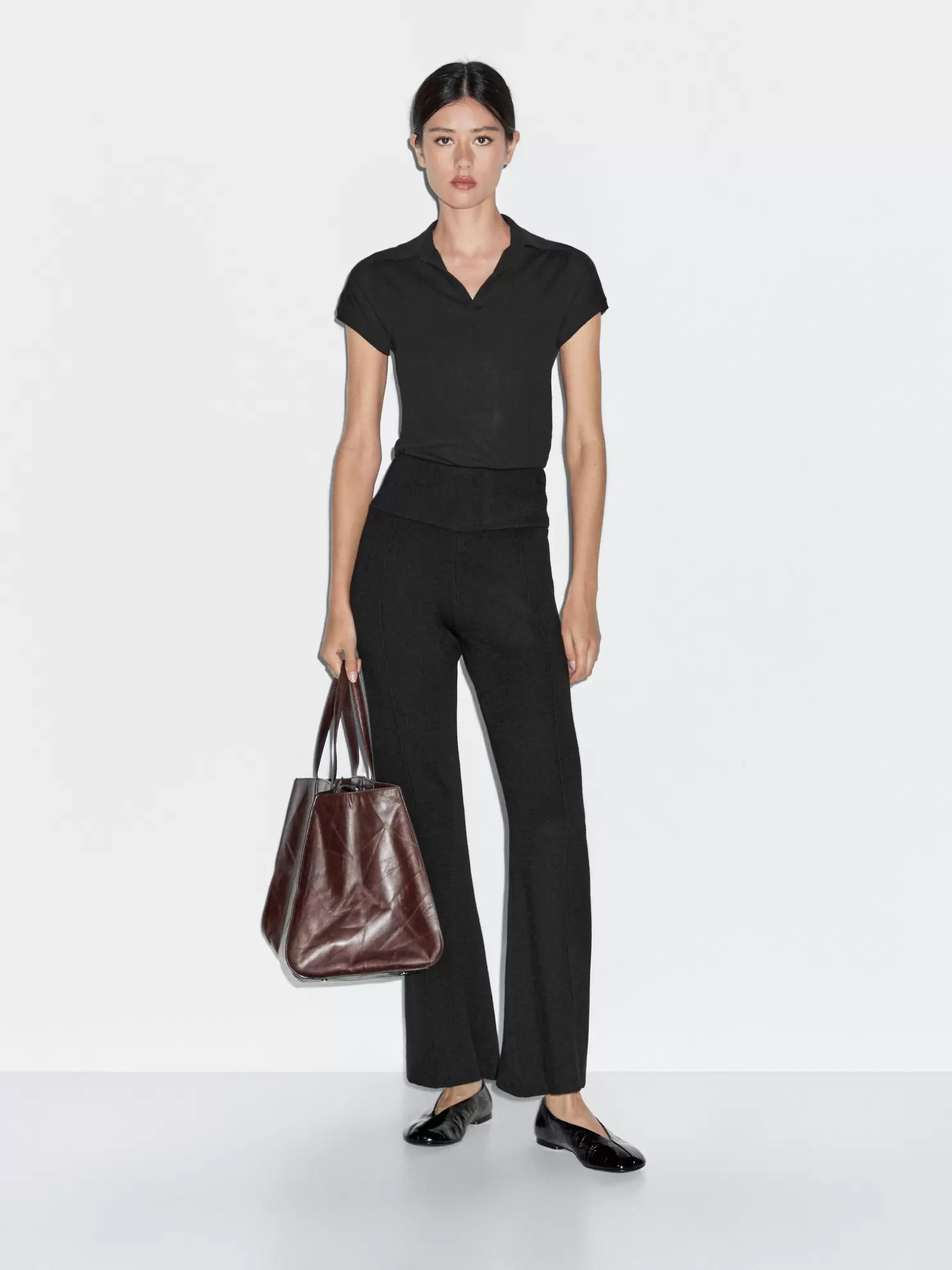 Πλεκτό παντελόνι καμπάνα