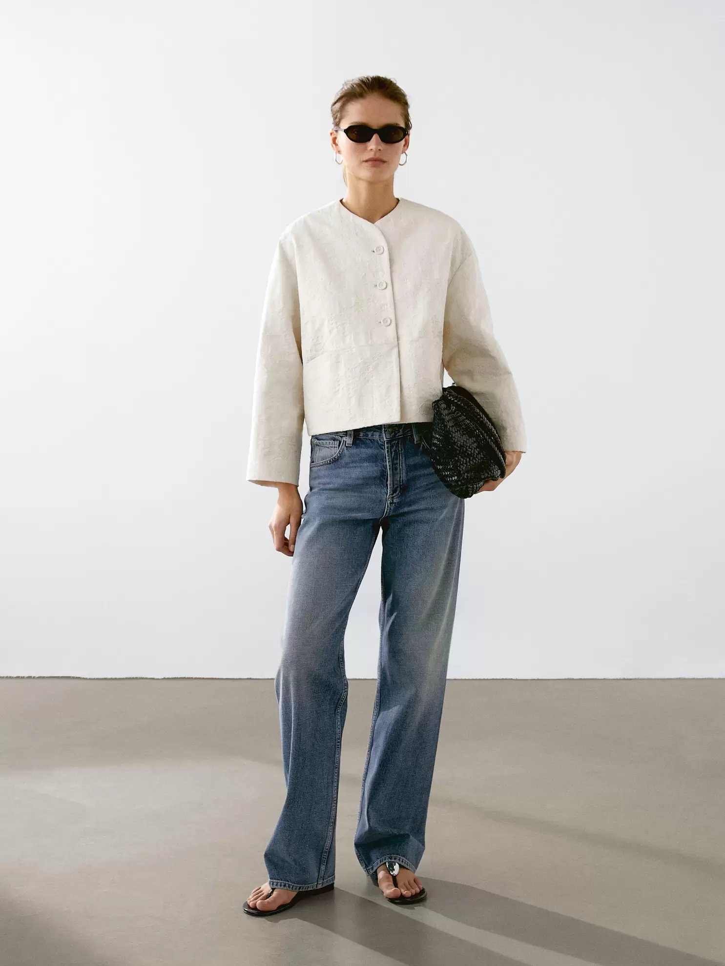 Ζακέτα με φλοράλ σχέδιο από 100% βαμβάκι