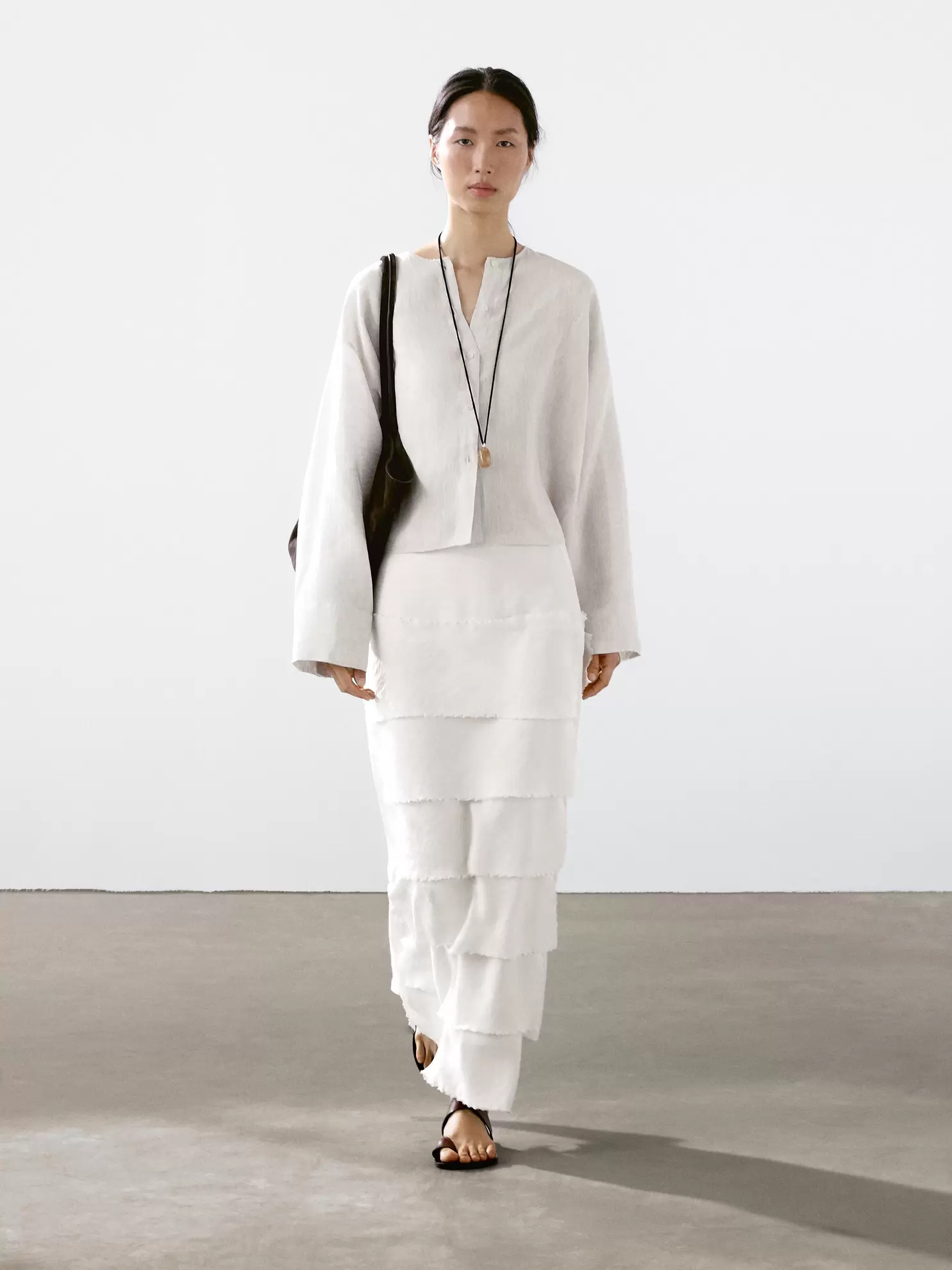 Χυτό πουκάμισο με κουμπιά 100% λινό