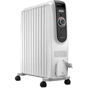 DELONGHI TRD51025 Dragon EasyTronic Καλοριφέρ Λαδιού 2500W Λευκό