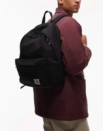 Carhartt WIP canvas backpack in black