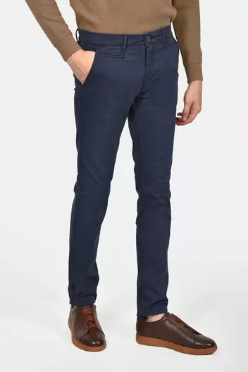 Ανδρικό Βαμβακερό Chinos Παντελόνι Σε Στενή Γραμμή - NAVY Ανδρικό Βαμβακερό Chinos Παντελόνι Σε Στενή Γραμμή - NAVY