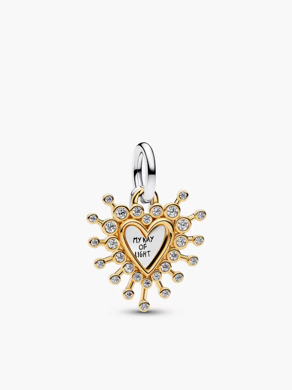 Αστραφτερό κρεμαστό σύμβολο με δύο καρδιές