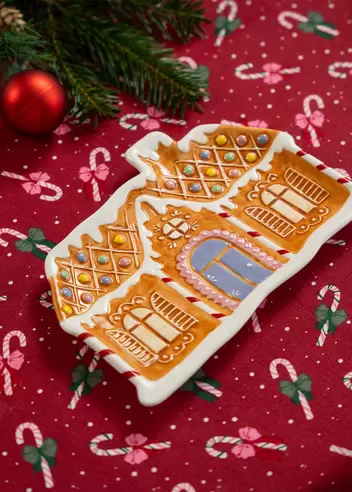 Gingerbread house serving dish - 23 cm