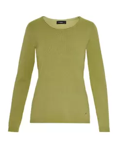 Πλεκτή μπλούζα basic με στρογγυλή λαιμόκοψη