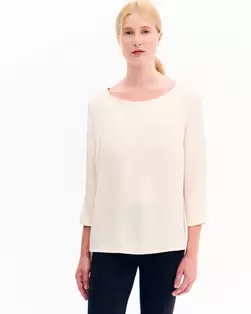 Μπλούζα satin με τρουακάρ μανίκι