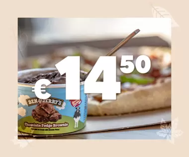 ΜΕΓΑΛΗ ΠΙΤΣΑ + 2 BEN & JERRY'S 100ML