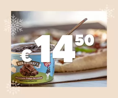 ΜΕΓΑΛΗ ΠΙΤΣΑ + 2 BEN & JERRY'S 100ML