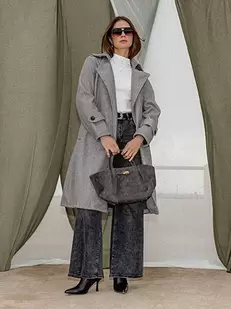 Παλτό με αποσπώμενη ζώνη