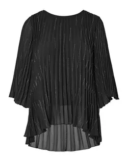 Μπλούζα πλισέ με strass