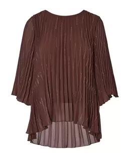 Μπλούζα πλισέ με strass