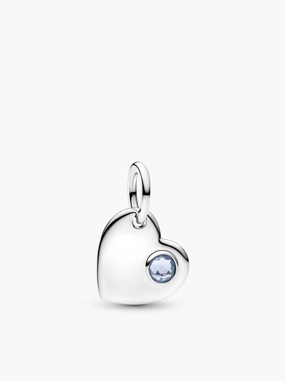 Κρεμαστό σύμβολο σε σχήμα καρδιάς με πέτρα σε θαλασσί χρώμα και δυνατότητα εγχάραξης