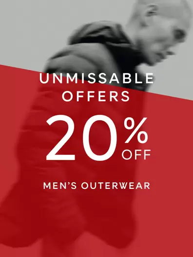 20% off Men’s Outerwear