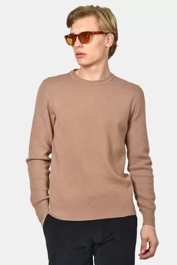 Ανδρικό Βαμβακερό Πουλόβερ Σε Normal Fit - ΚΑΜΕΛ                                                                Ανδρικό Βαμβακερό Πουλόβερ Σε Normal Fit - ΚΑΜΕΛ
