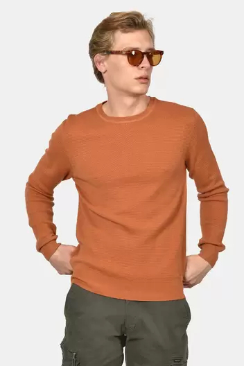 Ανδρικό Βαμβακερό Πουλόβερ Σε Normal Fit - ΠΟΡΤΟΚΑΛΙ                                                                Ανδρικό Βαμβακερό Πουλόβερ Σε Normal Fit - ΠΟΡΤΟΚΑΛΙ