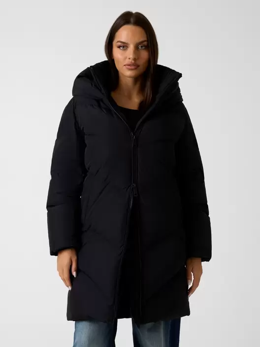 Plumífero largo de plumón auténtico