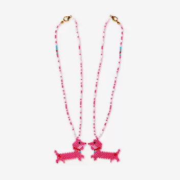 DIY glass bead necklaces - 2 pcs