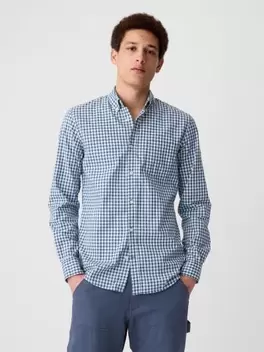 Stretch Ποπλίνα Πουκάμισο σε Slim Fit
