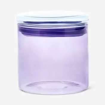 Purple glass storage jar - 520 ml