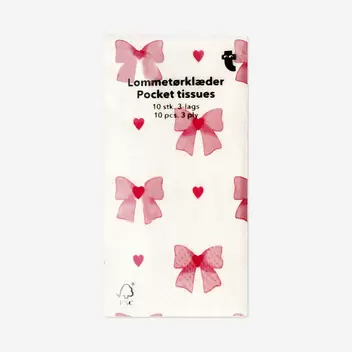 Pocket tissues with bow print - 10 pcs